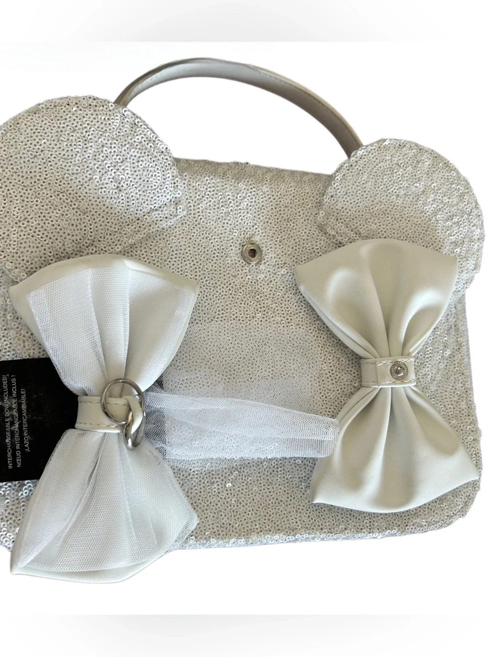Loungefly Disney Minnie Mouse Sequin Wedding Crossbody Bag